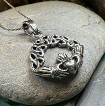 Load image into Gallery viewer, Claddagh Trinity Knot Necklace
