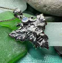 Load image into Gallery viewer, Green Man Necklace, Celtic Jewelry, Large Pagan Pendant, Irish Jewelry, Nature Jewelry, Wiccan Jewelry, Nature Lover Gift, God of the Forest
