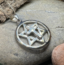 Load image into Gallery viewer, Star of David Cross Necklace, Cross Jewelry, Israel Support Gift, Anniversary Gift, Christian Gift, Religious Jewelry, Jewish Star Cross
