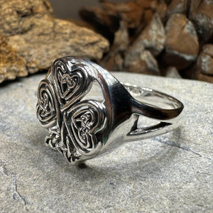 Shamrock Ring, Celtic Ring, Irish Jewelry, Clover Jewelry, Irish Gift, Irish Dance Gift, Anniversary Gift, Large Ireland Ring, Mom Gift