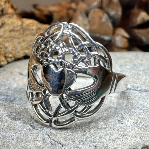 Claddagh Ring, Celtic Ring, Irish Jewelry, Celtic Knot Jewelry, Ireland Ring, Irish Dance Gift, Anniversary Gift, Bridal Ring, Statement