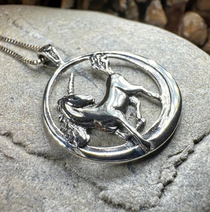 Unicorn Necklace, Scotland Jewelry, Fantasy Necklace, Gift for Her, Mythical Creature, Graduation Gift, Anniversary Gift, Scottish Gift