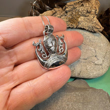 Load image into Gallery viewer, Cernunnos Necklace, Horned God Pendant, Celtic Jewelry, Forest Lover Gift, Pagan Druid Jewelry, Nature Gift, Irish Jewelry, Cernunn, Herne
