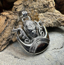 Load image into Gallery viewer, Cernunnos Necklace, Horned God Pendant, Celtic Jewelry, Forest Lover Gift, Pagan Druid Jewelry, Nature Gift, Irish Jewelry, Cernunn, Herne
