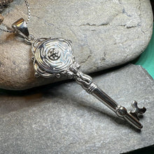 Load image into Gallery viewer, Hecate Key Necklace, Irish Jewelry, Celtic Jewelry, Pagan Gift, Key Pendant, Wiccan Jewelry, Celtic Knot Jewelry, Witch Gift, Gothic Jewelry
