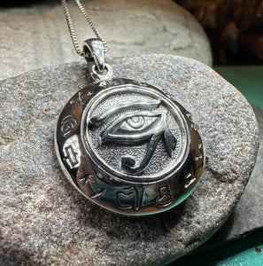 Eye of Horus Necklace, Egyptian Eye Pendant, Mystical Amulet, Egyptian Symbol, Pagan Jewelry, Cancer Survivor Gift, Recovery Gift