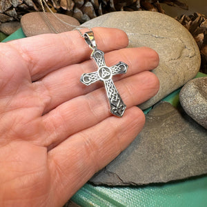 Triskelion Celtic Cross Necklace