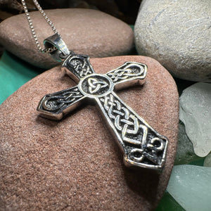 Triskelion Celtic Cross Necklace