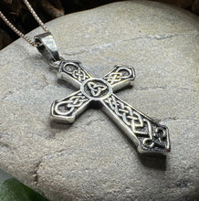 Load image into Gallery viewer, Triskelion Celtic Cross Necklace
