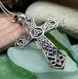 Triskelion Celtic Cross Necklace