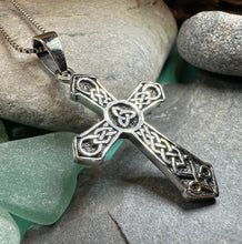 Load image into Gallery viewer, Triskelion Celtic Cross Necklace
