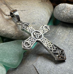 Triskelion Celtic Cross Necklace