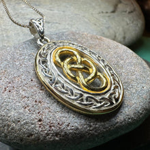 Load image into Gallery viewer, Infinity Necklace, Irish Jewelry, Celtic Knot Pendant, Scottish Jewelry, Celtic Jewelry, Anniversary Gift, Scotland Jewelry, Gold Gift
