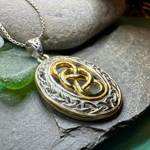 Load image into Gallery viewer, Infinity Necklace, Irish Jewelry, Celtic Knot Pendant, Scottish Jewelry, Celtic Jewelry, Anniversary Gift, Scotland Jewelry, Gold Gift
