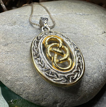 Load image into Gallery viewer, Infinity Necklace, Irish Jewelry, Celtic Knot Pendant, Scottish Jewelry, Celtic Jewelry, Anniversary Gift, Scotland Jewelry, Gold Gift
