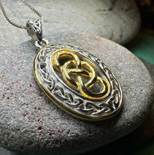 Load image into Gallery viewer, Infinity Necklace, Irish Jewelry, Celtic Knot Pendant, Scottish Jewelry, Celtic Jewelry, Anniversary Gift, Scotland Jewelry, Gold Gift
