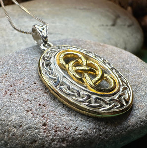 Infinity Necklace, Irish Jewelry, Celtic Knot Pendant, Scottish Jewelry, Celtic Jewelry, Anniversary Gift, Scotland Jewelry, Gold Gift