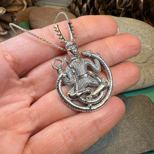 Cernunnos Necklace, Horned God Pendant, Celtic Jewelry, Forest Lover Gift, Pagan Jewelry, Nature Necklace, Irish Jewelry, Cernunn, Herne