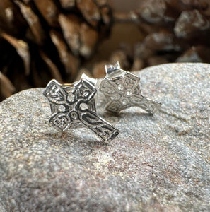 Celtic Cross Stud Earrings, Irish Jewelry, Celtic Jewelry, Anniversary Gift, Trinity Knot Jewelry, Cross Jewelry, Spiritual Jewelry