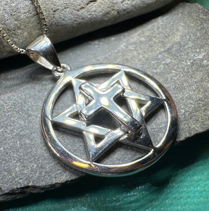 Star of David Cross Necklace, Cross Jewelry, Israel Support Gift, Anniversary Gift, Christian Gift, Religious Jewelry, Jewish Star Cross