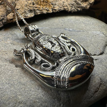 Load image into Gallery viewer, Cernunnos Necklace, Horned God Pendant, Celtic Jewelry, Forest Lover Gift, Pagan Druid Jewelry, Nature Gift, Irish Jewelry, Cernunn, Herne
