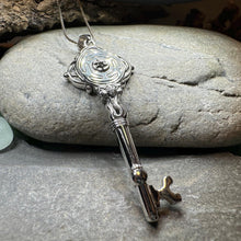 Load image into Gallery viewer, Hecate Key Necklace, Irish Jewelry, Celtic Jewelry, Pagan Gift, Key Pendant, Wiccan Jewelry, Celtic Knot Jewelry, Witch Gift, Gothic Jewelry
