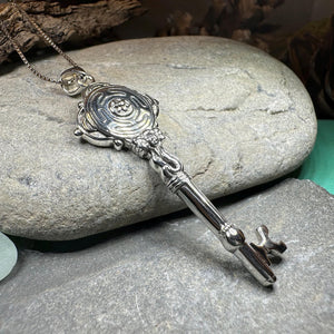 Hecate Key Necklace, Irish Jewelry, Celtic Jewelry, Pagan Gift, Key Pendant, Wiccan Jewelry, Celtic Knot Jewelry, Witch Gift, Gothic Jewelry