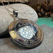 Load image into Gallery viewer, Archangel Michael Sigil Pendant, Angel Necklace, Spiritual Jewelry, St. Michael Necklace, Guardian Angel, Police Jewelry, Protection Charm
