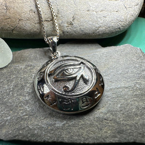 Eye of Horus Necklace, Egyptian Eye Pendant, Mystical Amulet, Egyptian Symbol, Pagan Jewelry, Cancer Survivor Gift, Recovery Gift