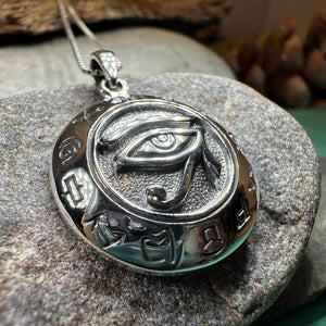 Eye of Horus Necklace, Egyptian Eye Pendant, Mystical Amulet, Egyptian Symbol, Pagan Jewelry, Cancer Survivor Gift, Recovery Gift