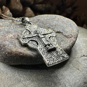 Celtic Cross Necklace, Crucifix Pendant, Celtic Jewelry, Anniversary Gift, First Communion Gift, Scottish Cross, Religious Jewelry, Ireland