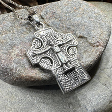 Load image into Gallery viewer, Celtic Cross Necklace, Crucifix Pendant, Celtic Jewelry, Anniversary Gift, First Communion Gift, Scottish Cross, Religious Jewelry, Ireland
