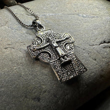 Load image into Gallery viewer, Celtic Cross Necklace, Crucifix Pendant, Celtic Jewelry, Anniversary Gift, First Communion Gift, Scottish Cross, Religious Jewelry, Ireland
