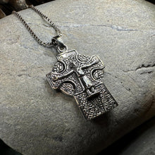 Load image into Gallery viewer, Celtic Cross Necklace, Crucifix Pendant, Celtic Jewelry, Anniversary Gift, First Communion Gift, Scottish Cross, Religious Jewelry, Ireland
