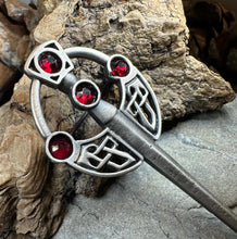 Load image into Gallery viewer, Penannular Celtic Kilt Pin, Celtic Jewelry
