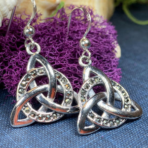 Triquetra Marcasite Earrings