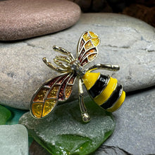 Load image into Gallery viewer, Honey Bee Enamel Brooch
