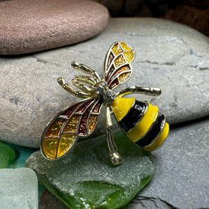 Honey Bee Enamel Brooch