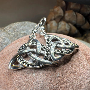 Triquetra Marcasite Earrings