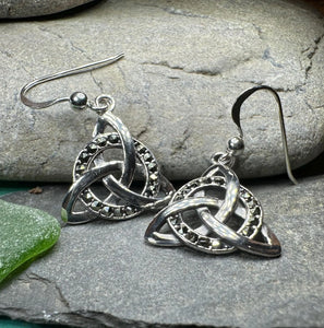 Triquetra Marcasite Earrings