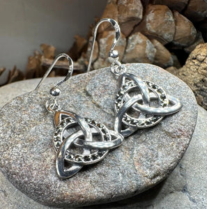 Triquetra Marcasite Earrings