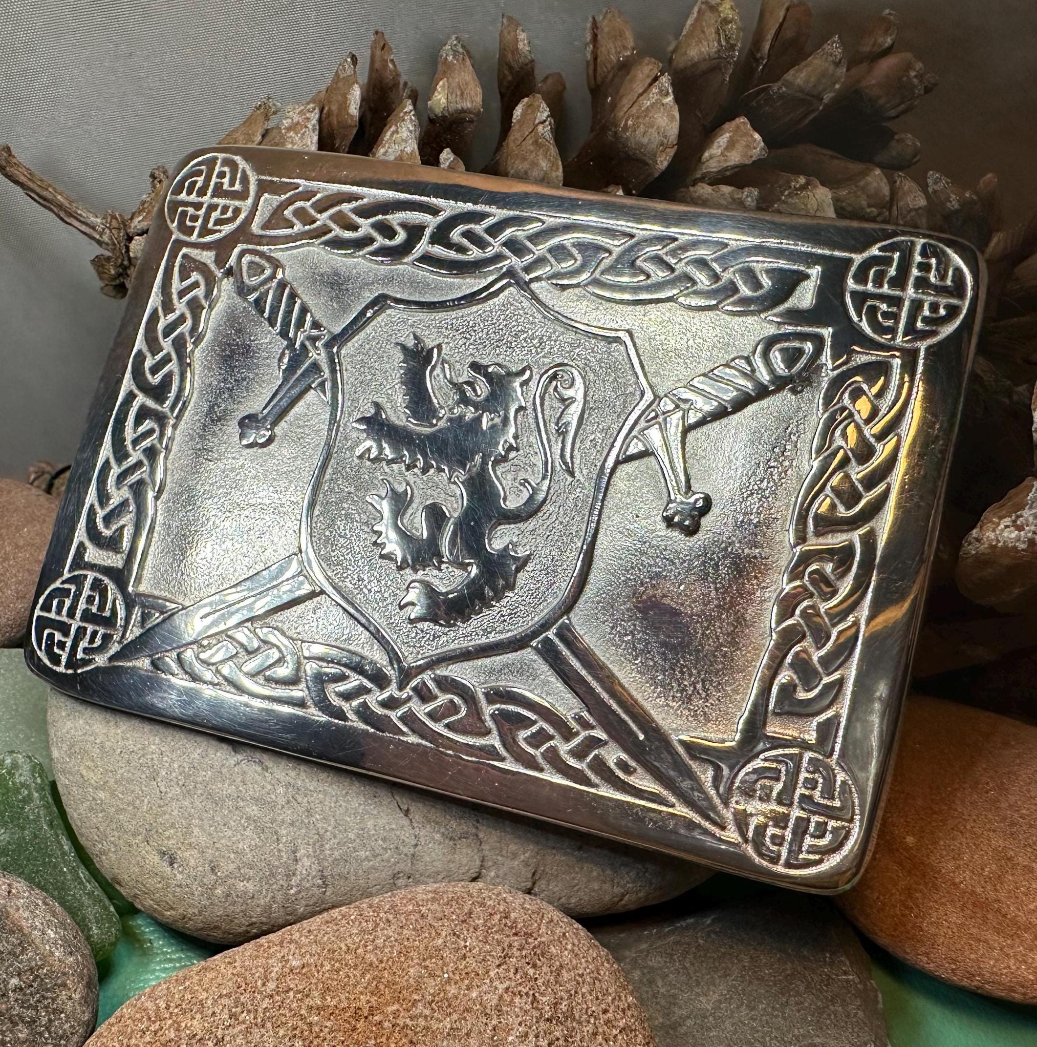 Celtic Lion Kilt Belt Buckle