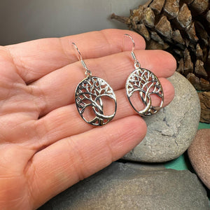 Tree of Life Earrings, Celtic Jewelry, Irish Jewelry, Silver Dangle Earrings, Anniversary Gift, Mom Gift, Scottish Jewelry, Wiccan Gift