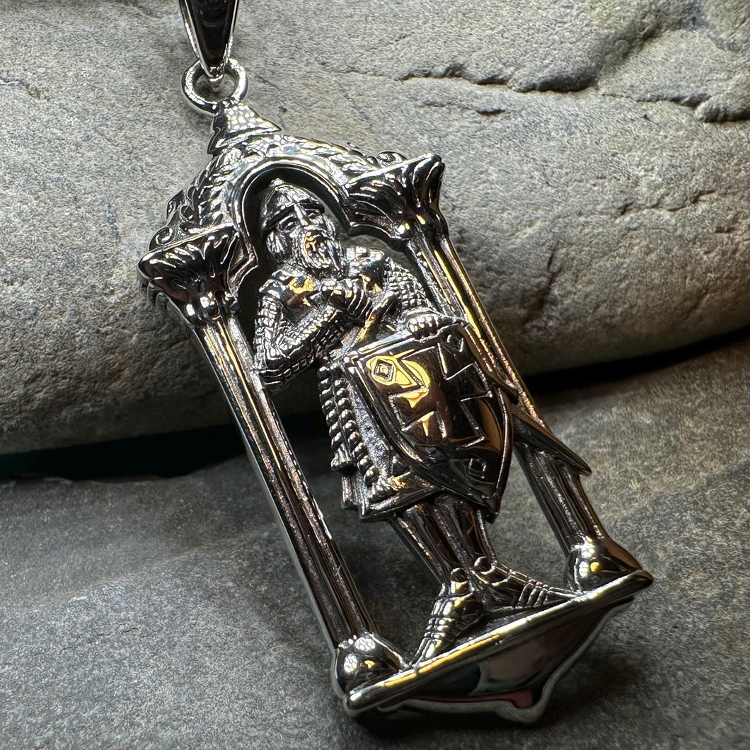 Templar Knight Necklace, Medieval Jewelry, Templar Cross Pendant, Men's Pendant, Spiritual Jewelry, Celtic Jewelry, Soldier of Christ