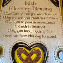 Load image into Gallery viewer, Irish Wedding Blessing Wall Art, Ireland Gift, Wooden Wall Plaque, New Bride Gift, Wedding Gift, Irish Prayer, Irish Decor, Religious Prayer
