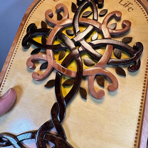 Celtic Tree of Life Wall Art, Ireland Gift, Wooden Wall Plaque, New Home Gift, House Warming Gift, Irish Tree, Irish Decor, Good Luck