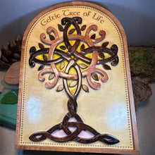 Load image into Gallery viewer, Celtic Tree of Life Wall Art, Ireland Gift, Wooden Wall Plaque, New Home Gift, House Warming Gift, Irish Tree, Irish Decor, Good Luck
