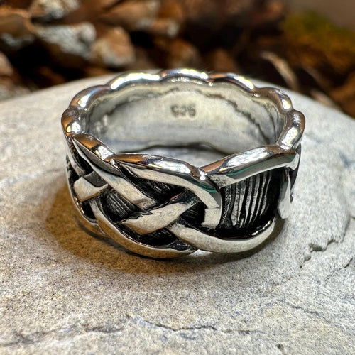 Celtic Ring, Irish Wedding Ring, Silver Scottish Ring, Large Irish Ring, Promise Ring, Anniversary Gift, Wedding Band, Ireland Gift