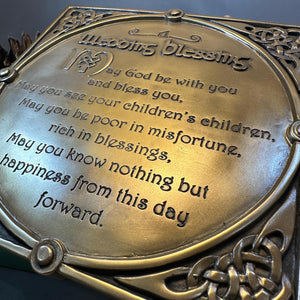 Irish Wedding Blessing Wall Art, Ireland Gift, Ceramic Wall Plaque, New Home Gift, New Bride Gift, Irish Prayer, Irish Decor, Good Luck