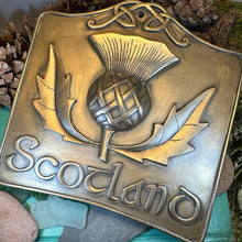 Load image into Gallery viewer, Scotland Thistle Wall Art, Scottish Gift, Ceramic Wall Plaque, New Home Gift, New Bride Gift, Mom Gift, Celtic Decor, Scottish Wall Plaque
